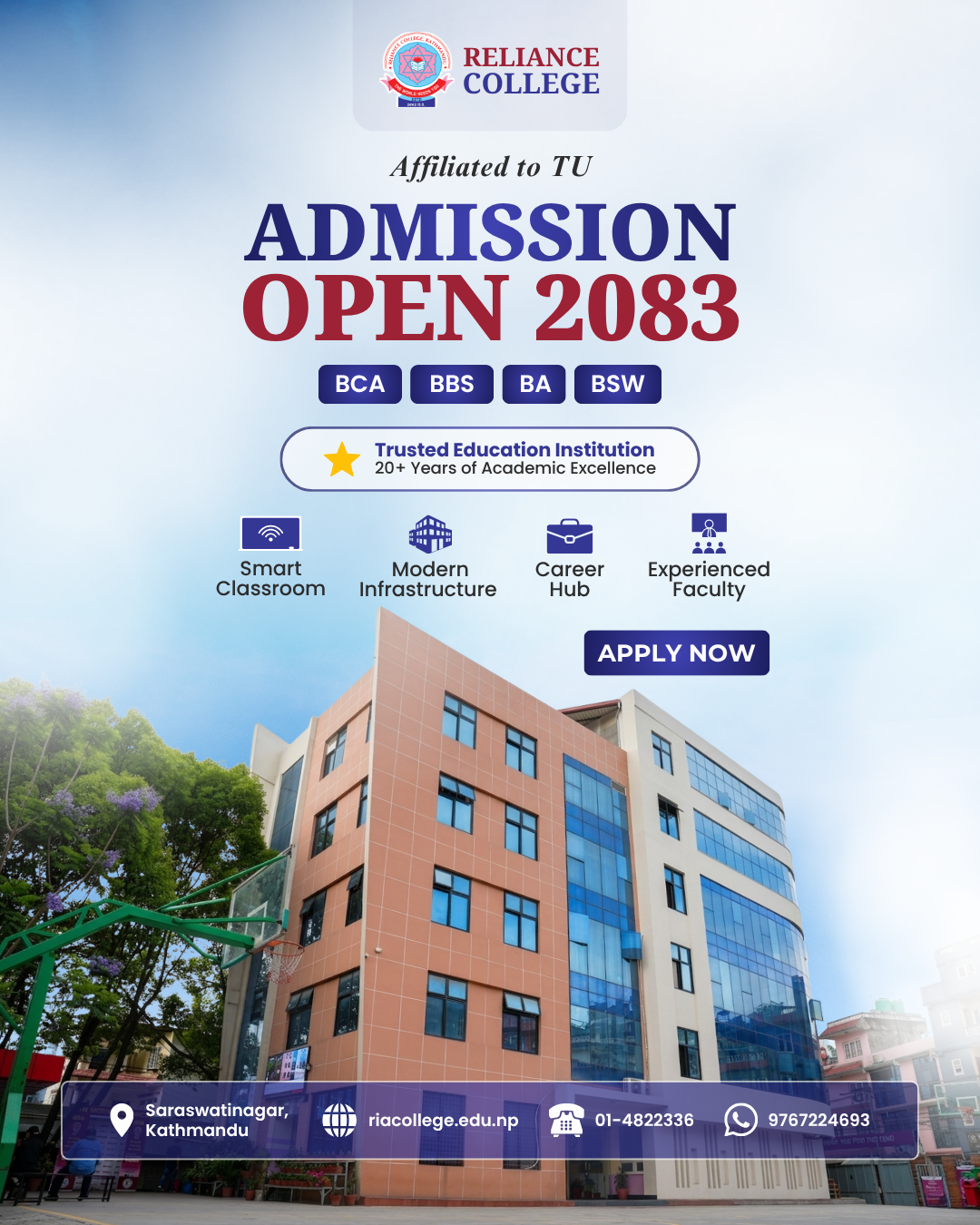 RC admission campaign social media design
